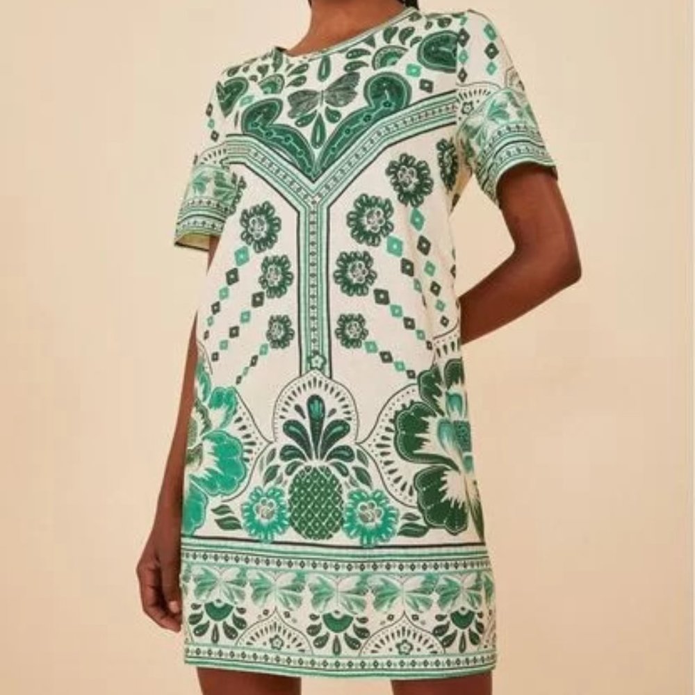 NWT - FARM Rio Mini Dress Pineapple